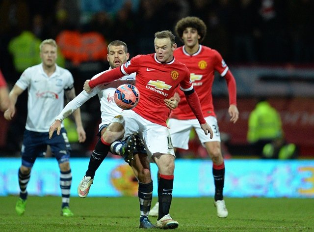 fightback manchester united survived a scare to beat league one preston north end 3 1 in the fa cup fifth round and set up a quarter final clash against arsenal photo afp