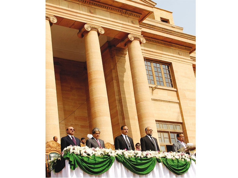 faisal arab took oath as the 23rd chief justice of the sindh high court in a ceremony at the high court premises on tuesday photo aysha saleem express