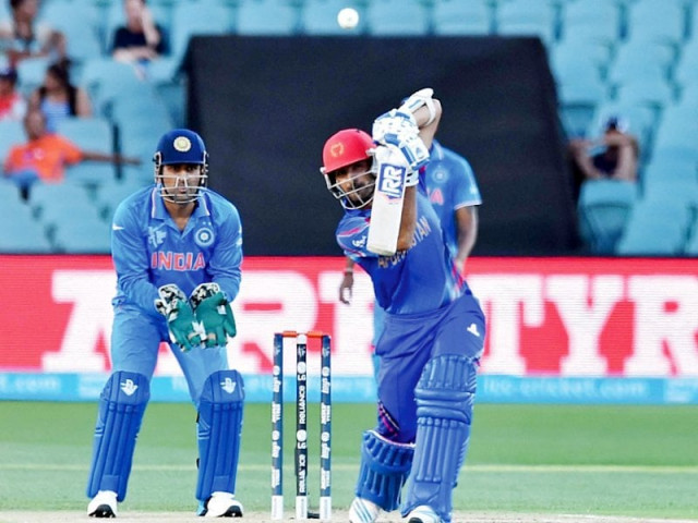 afghanistan impressed with the bat against india in their warm up match photo afp afghanistan impressed with the bat against india in their warm up match photo afp