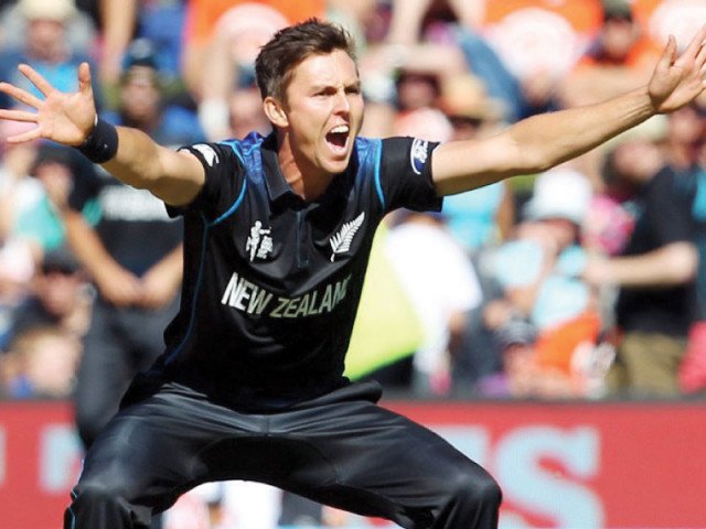 trent boult set the tone for the match with two wickets in the first two balls that he bowled photo courtesy icc trent boult set the tone for the match with two wickets in the first two balls that he bowled photo courtesy icc
