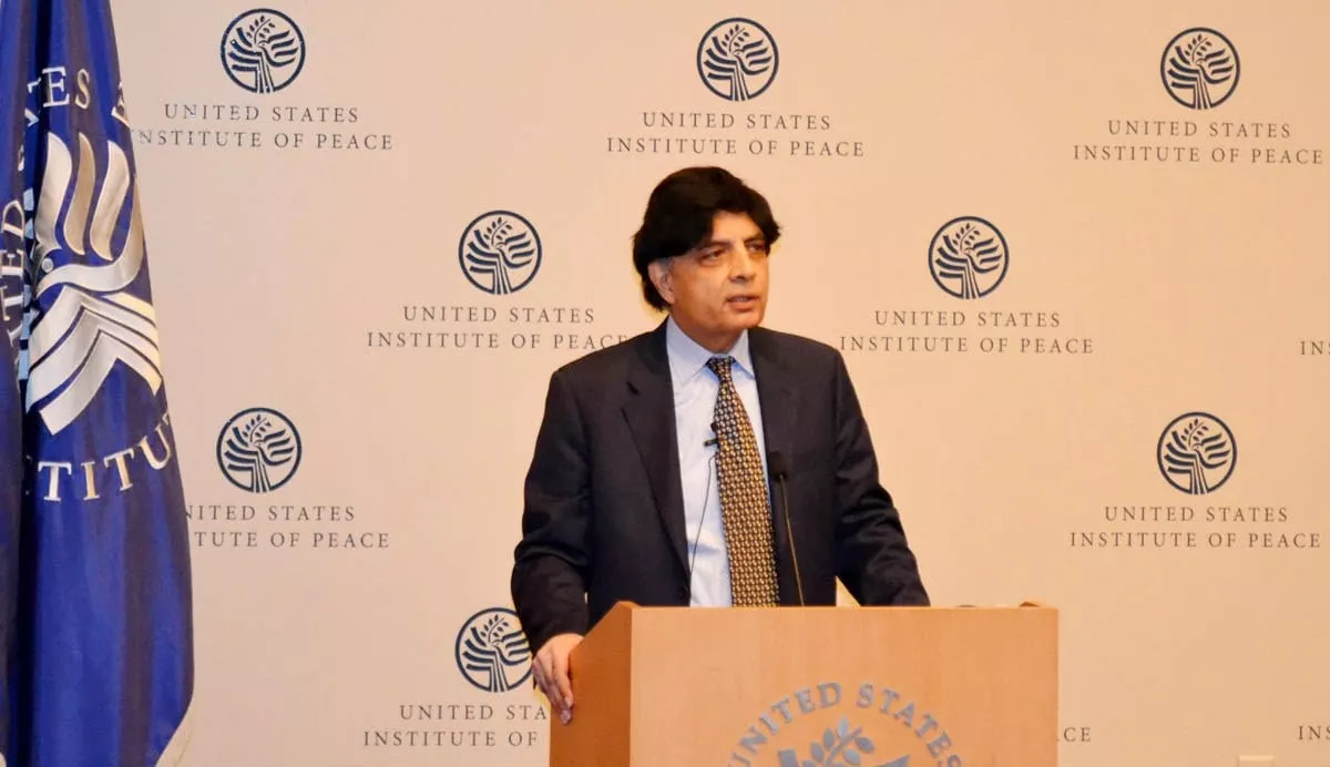 interior minister chaudhry nisar at us institute of peace on wednesday february 18 2015 photo pid interior minister chaudhry nisar at us institute of peace on wednesday february 18 2015 photo pid