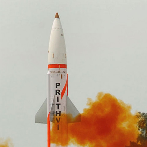 a file photo of prithvi missile photo afp a file photo of prithvi missile photo afp