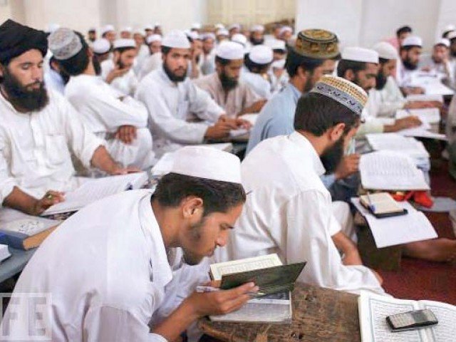 the revelation comes barely days after authorities in punjab admitted that around a thousand madrassas in the province were receiving funds from overseas photo file