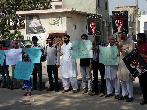 over 50 civil society members offer protection after multiple sectarian attacks across the country photo mohammad furqan express