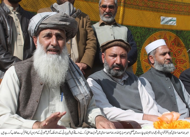 khan said all the senate seats in k p and the tribal belt are up for grabs and mainstream political parties are buying and selling candidates photo sameer raziq tribune