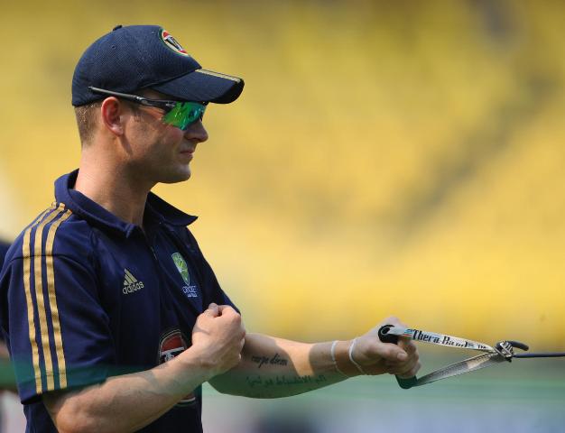 michael clarke s long awaited return could be blown off course by a tropical cyclone photo afp