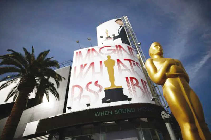 an oscar statue is seen outside the dolby theater during preparations ahead of the 87th academy awards in hollywood photo reuters an oscar statue is seen outside the dolby theater during preparations ahead of the 87th academy awards in hollywood photo reuters