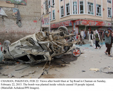 chaman attack blast in market injures 12 pedestrians