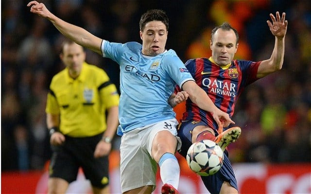 midfield battle both barcelona and city have several attack minded midfielders in their ranks and that may lead to a high scoring clash photo afp midfield battle both barcelona and city have several attack minded midfielders in their ranks and that may lead to a high scoring clash photo afp