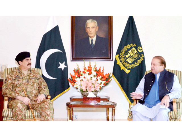 army chief general raheel sharif meets prime minister nawaz sharif in islamabad photo inp army chief general raheel sharif meets prime minister nawaz sharif in islamabad photo inp