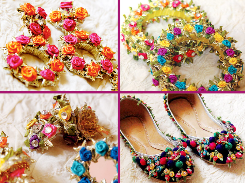 Floral on sale gota jewellery