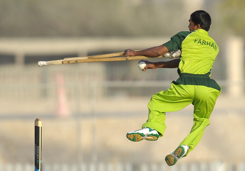 chasing 276 afghanistan were dismissed at 167 in 32 2 overs as abdullah ejaz and fayyaz ahmed took three wickets while conceding 35 and 47 runs respectively photo afp