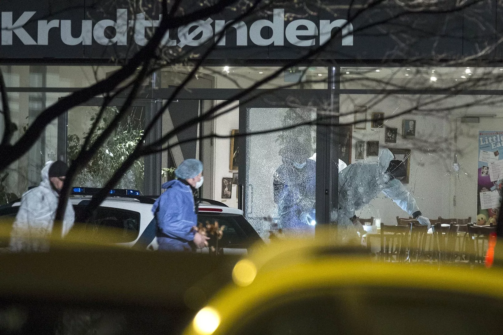 forensic police officers work at the area around the cultural center krudttonden in copenhagen denmark where shots were fired during a debate on islam and free speech on february 14 2015 a third alleged accomplice in the copenhagen shootings was arrested on february 27 2015 danish police said nearly two weeks after twin attacks that killed two civilians in the capital photo afp forensic police officers work at the area around the cultural center krudttonden in copenhagen denmark where shots were fired during a debate on islam and free speech on february 14 2015 a third alleged accomplice in the copenhagen shootings was arrested on february 27 2015 danish police said nearly two weeks after twin attacks that killed two civilians in the capital photo afp