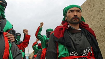 motorcycle riding flag adorning afghan vigilantes challenge islamic state taliban