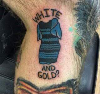 texas man gets the dress tattooed in black and blue