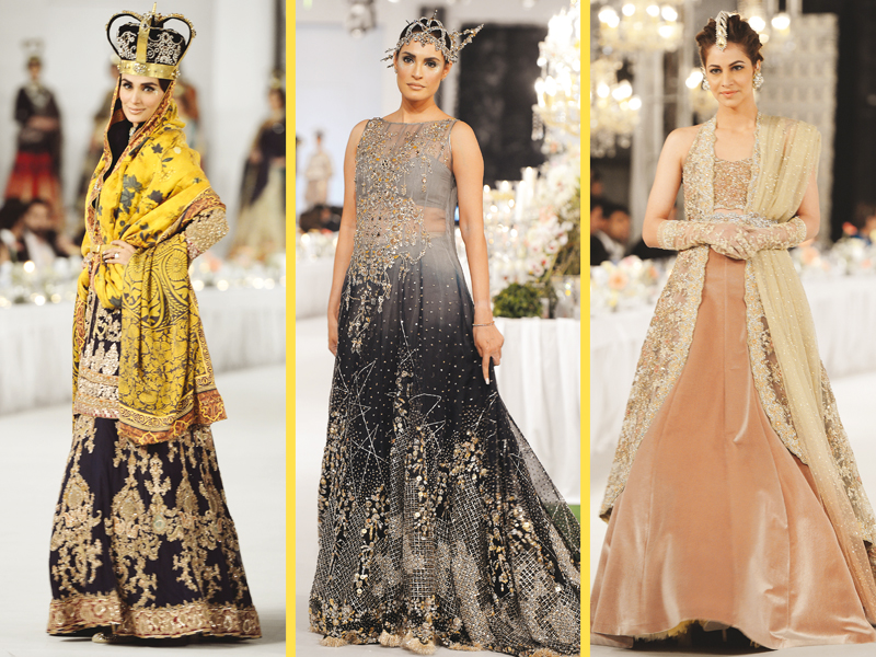 pakistani designers showcase exclusive couture collections featuring swarovski crystals photos publicity