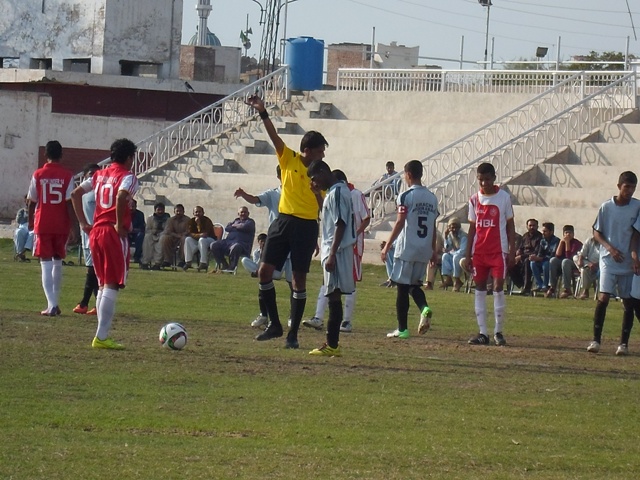 thirteen year old naeem the goalkeeper of the national u14 football champions karachi hyderabad zone believes that while the choice of venue for the major event was a surprise khanewal pulls audiences the same way as lyari photo courtesy event organisers