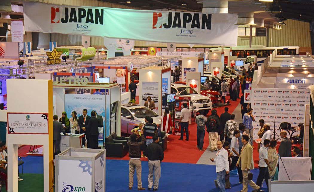 over 571 leading exporters of pakistan had setup stalls in the exhibition which was attended by more than 750 foreign buyers and importers from 77 countries photo nni