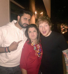ed sheeran parties with abhishek bachchan farah khan ed sheeran parties with abhishek bachchan farah khan