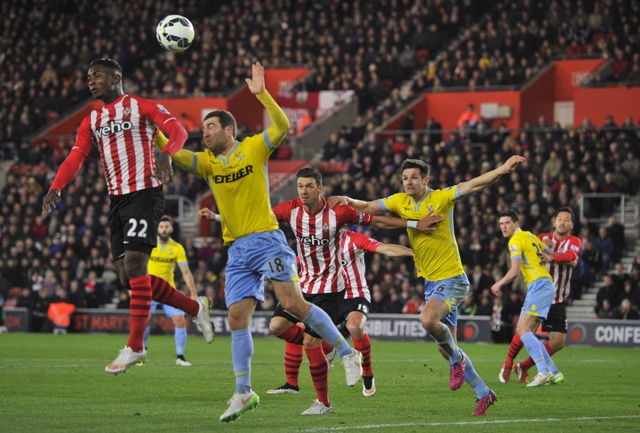 sigh of relief the atmosphere at st mary s was full of excitement as the fans were relieved to see the saints score their first goal in three games against palace photo afp