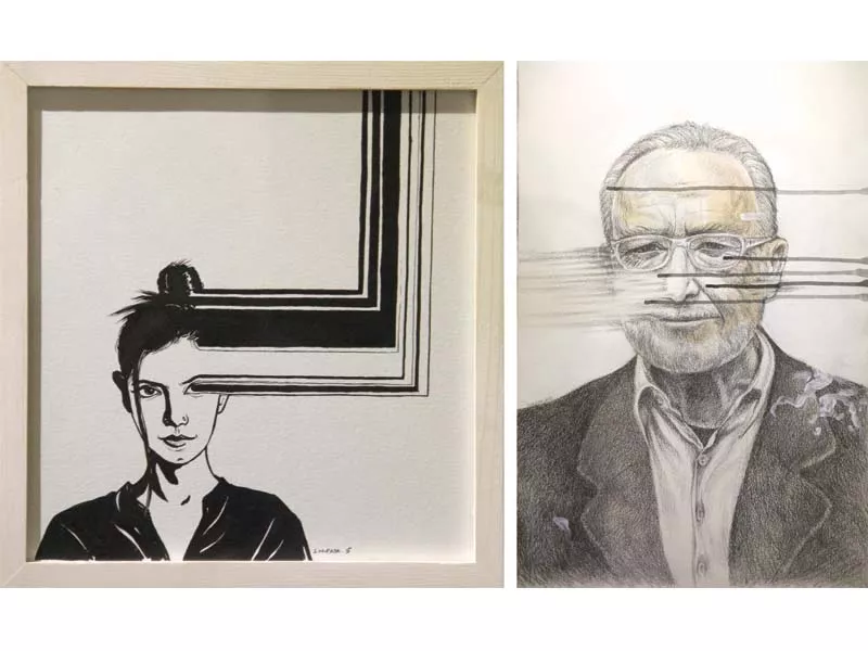 works by three artists on display at the taseer art gallery photo ayesha mir express works by three artists on display at the taseer art gallery photo ayesha mir express