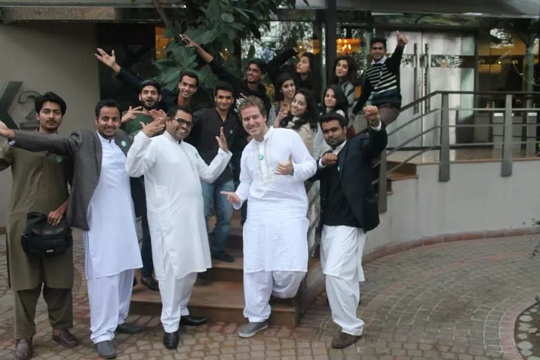 ceo tripda pedro meduna and pakistan country manager ahmed usman with their team in karachi photo babar khan javed ceo tripda pedro meduna and pakistan country manager ahmed usman with their team in karachi photo babar khan javed