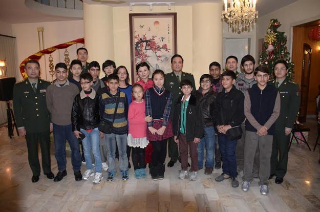 group photo of aps student along with chinese embassy officials before leaving on trip to china photo ispr