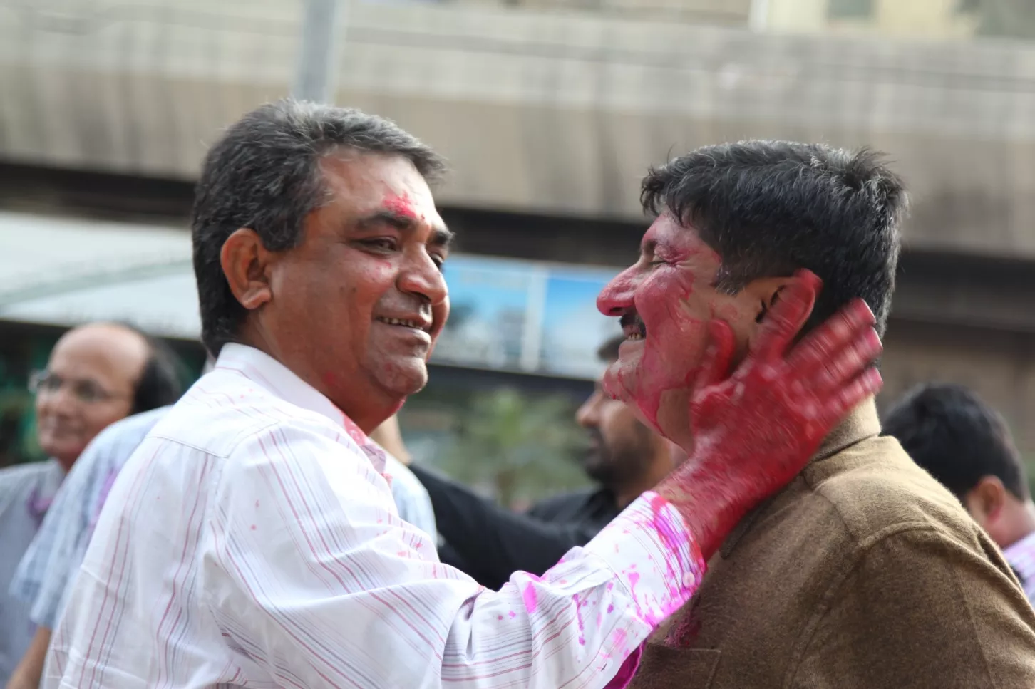 the participants armed with coloured powder spray guns partook in acitivities to mark the religious festival photo ayesha saleem express the participants armed with coloured powder spray guns partook in acitivities to mark the religious festival photo ayesha saleem express