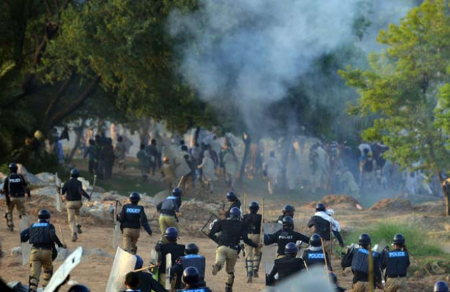the opposition s long march and sit in in islamabad in august 2014 over the alleged election rigging badly dented the bullish trend photo afp the opposition s long march and sit in in islamabad in august 2014 over the alleged election rigging badly dented the bullish trend photo afp