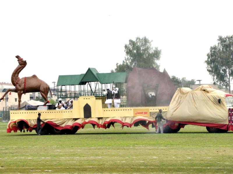 one of the several floats at the horse and cattle show photo abid nawaz express