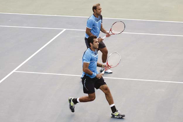 while aisam and aqeel have been chosen to play the all important doubles rubber on saturday the line up may still be changed photo file