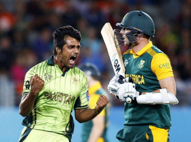 rahat ali celebrates after taking wicket photo reuters rahat ali celebrates after taking wicket photo reuters