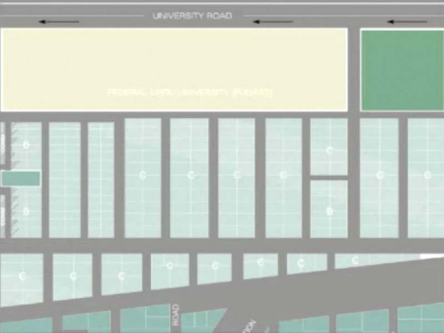 the map above shows what the streets of gulshan e iqbal block 9 looked like before and after barricades were placed photo courtesy ned university the map above shows what the streets of gulshan e iqbal block 9 looked like before and after barricades were placed photo courtesy ned university