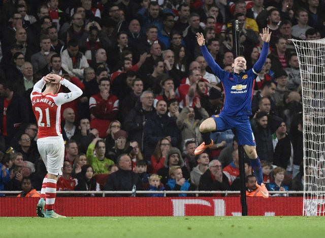 last encounter wayne rooney sealed a 2 1 away victory with his side 039 s first shot on target after 85 minutes when manchester united faced arsenal in this season s premier league clash in november photo afp