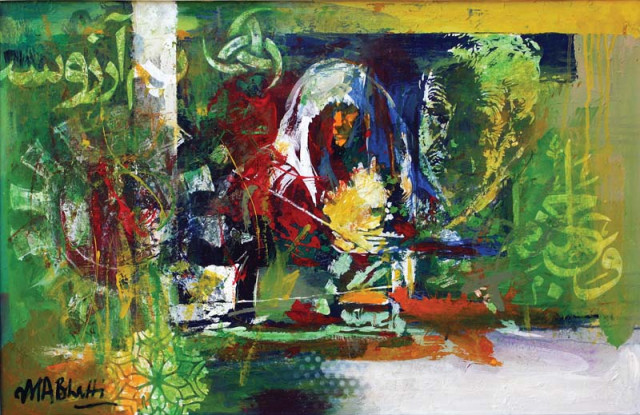 muhammad ali bhatti s works on display at the momart art gallery are vibrant and thought provoking his intricate paintings are ripe with ambiguity and seem to be narrating different stories photos courtesy momart art gallery muhammad ali bhatti s works on display at the momart art gallery are vibrant and thought provoking his intricate paintings are ripe with ambiguity and seem to be narrating different stories photos courtesy momart art gallery