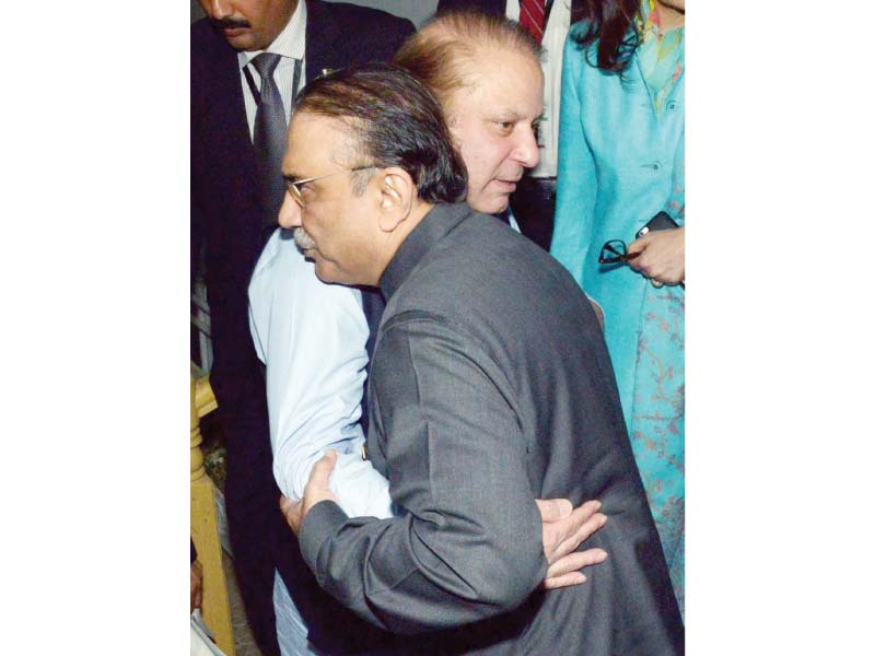 asif zardari greets premier nawaz photo online