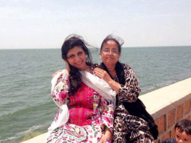 the writer fouzia saeed left with tahira ali right the deceased fisherwomen s activist photo courtesy fouzia saeed the writer fouzia saeed left with tahira ali right the deceased fisherwomen s activist photo courtesy fouzia saeed