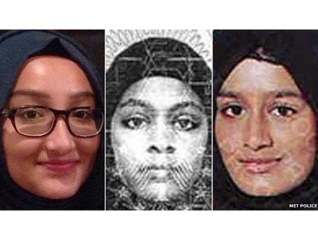 close friends kadiza sultana 16 and 15 year olds shamima begum and amira abase boarded a flight from london to istanbul on february 17 to go to syria to join is photo courtesy metropolitan police