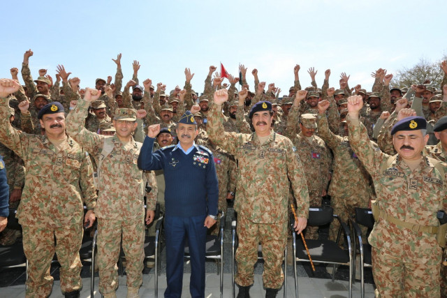 army chief raheel sharif along with air chief marshal tahir rafique butt visited north waziristan on thursday photo ispr