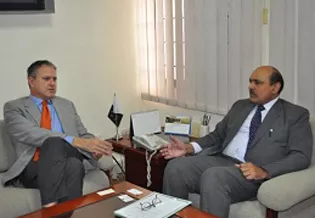 stenfano gatto deputy head of the eu delegation to pakistan called on psf chairman dr muhammad ashraf photo psf stenfano gatto deputy head of the eu delegation to pakistan called on psf chairman dr muhammad ashraf photo psf