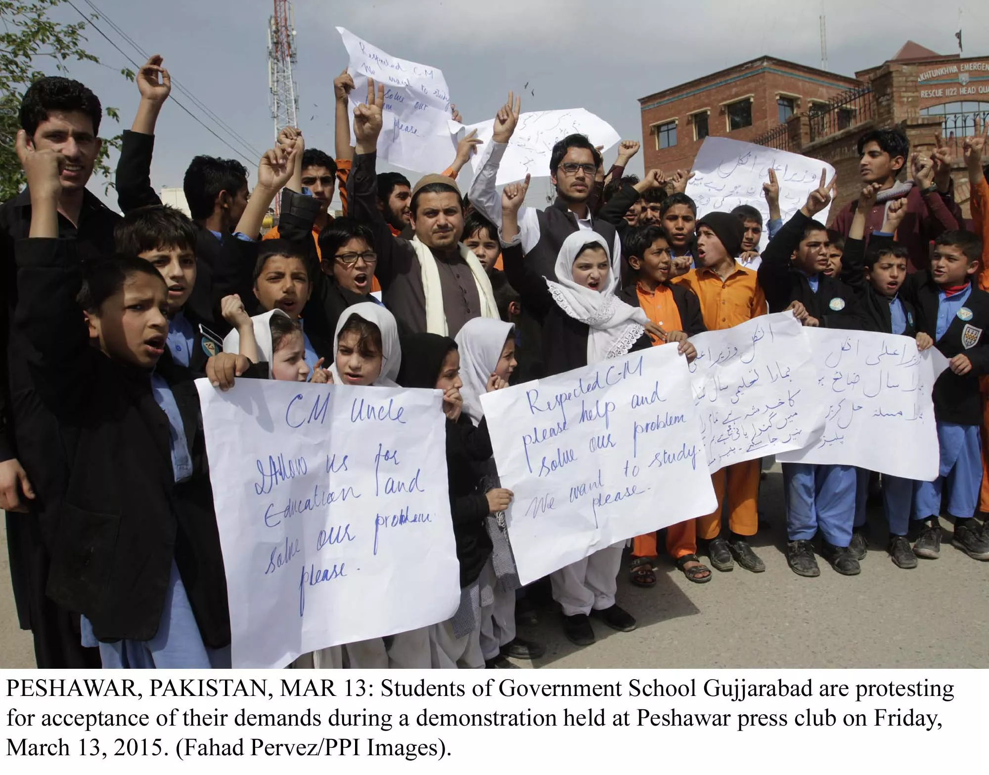 students are protesting for acceptance of their demands during a demonstration held at peshawar press club photo ppi students are protesting for acceptance of their demands during a demonstration held at peshawar press club photo ppi