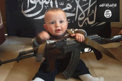 islamic state dresses baby as suicide bomber in publicity stunt