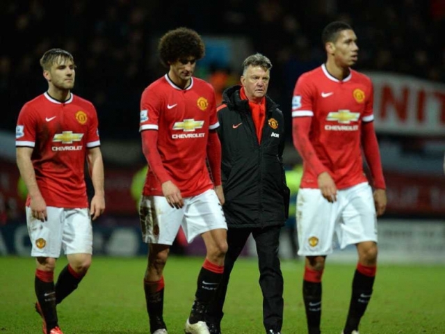 after the meeting with spurs at old trafford louis van gaal 039 s side take on liverpool manchester city and chelsea in their next four games as the battle intensifies to qualify for the champions league via a top four finish photo afp