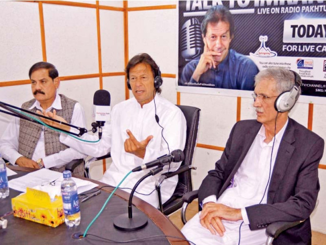 imran khan replies to questions live on radio k p fm 92 2 photo inp imran khan replies to questions live on radio k p fm 92 2 photo inp