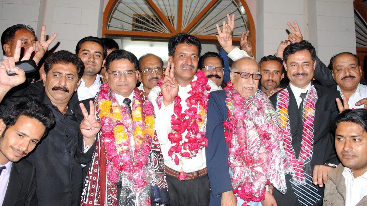 advocate ayaz tunio was elected unopposed as general secretary for a second term photo shahid ali express