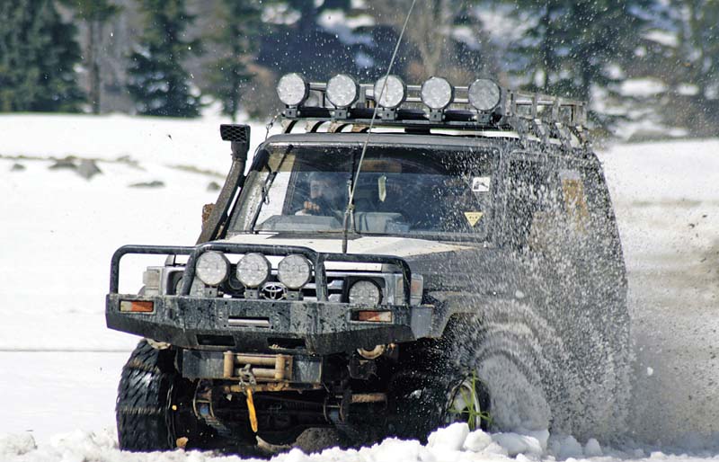 a participant at the fourth annual snow jeep rally at shahi ground in kalam valley swat photo courtesy tckp