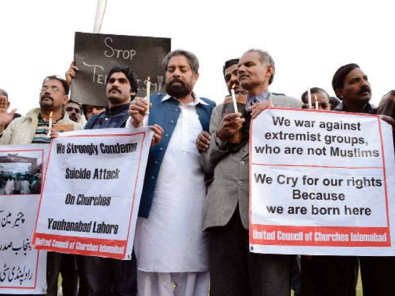 christian leaders at the protest photo huma choudhary express