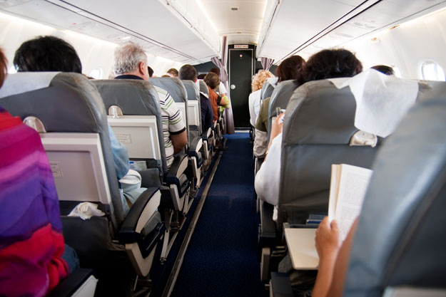 cabin crew were unable to fix the problem and had to turn around as the smell became unbearable for passengers stock image