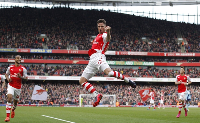 player of the week arsenal s olivier giroud was arguably the best player of the week after he opened the scoring with a brilliant goal and played a part in the other two as the gunners routed west ham 3 0 photo afp