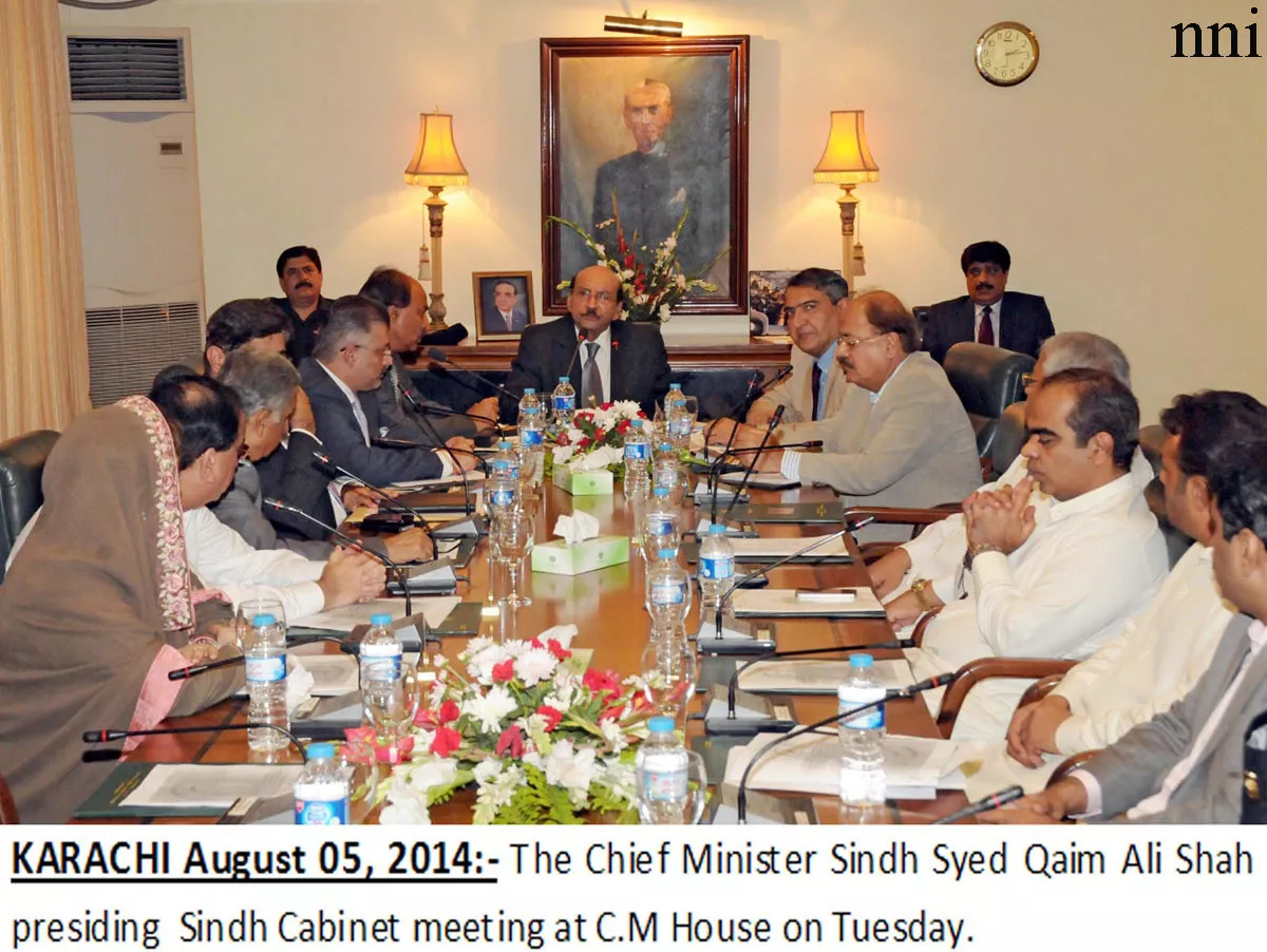 sindh cabinet meets at the cm house on tuesday photo nni sindh cabinet meets at the cm house on tuesday photo nni